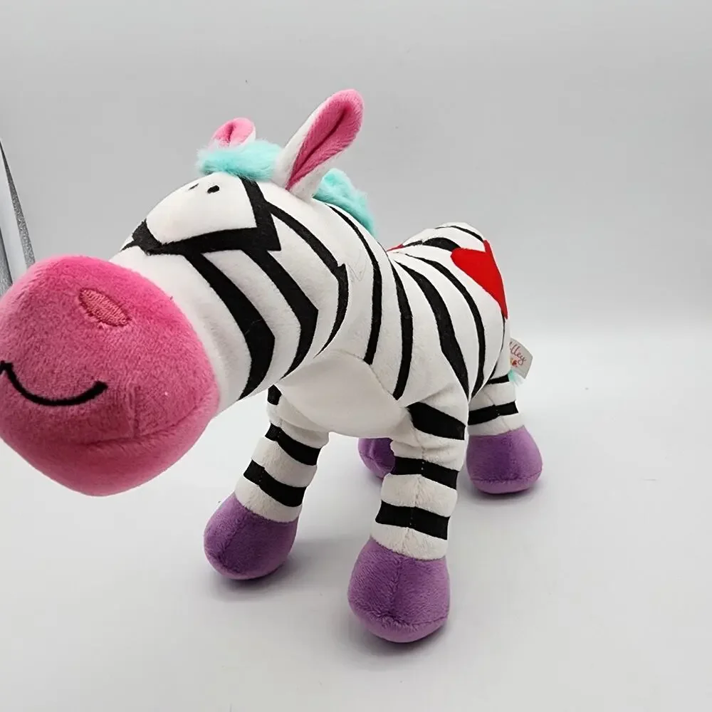 Animal Alley Colorful Zebra Plush 12